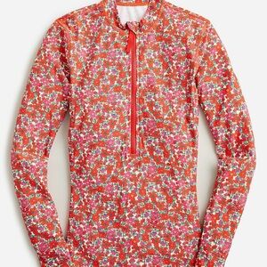 Jcrew Long Sleeve Rash Guard in Brilliant Blooms Size Small